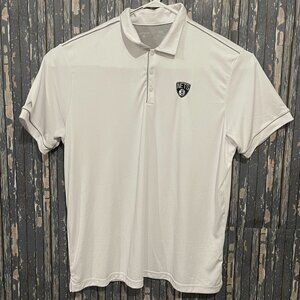 Brooklyn Nets Polo Shirt White Logo Short Sleeve Polyester Mens XXL